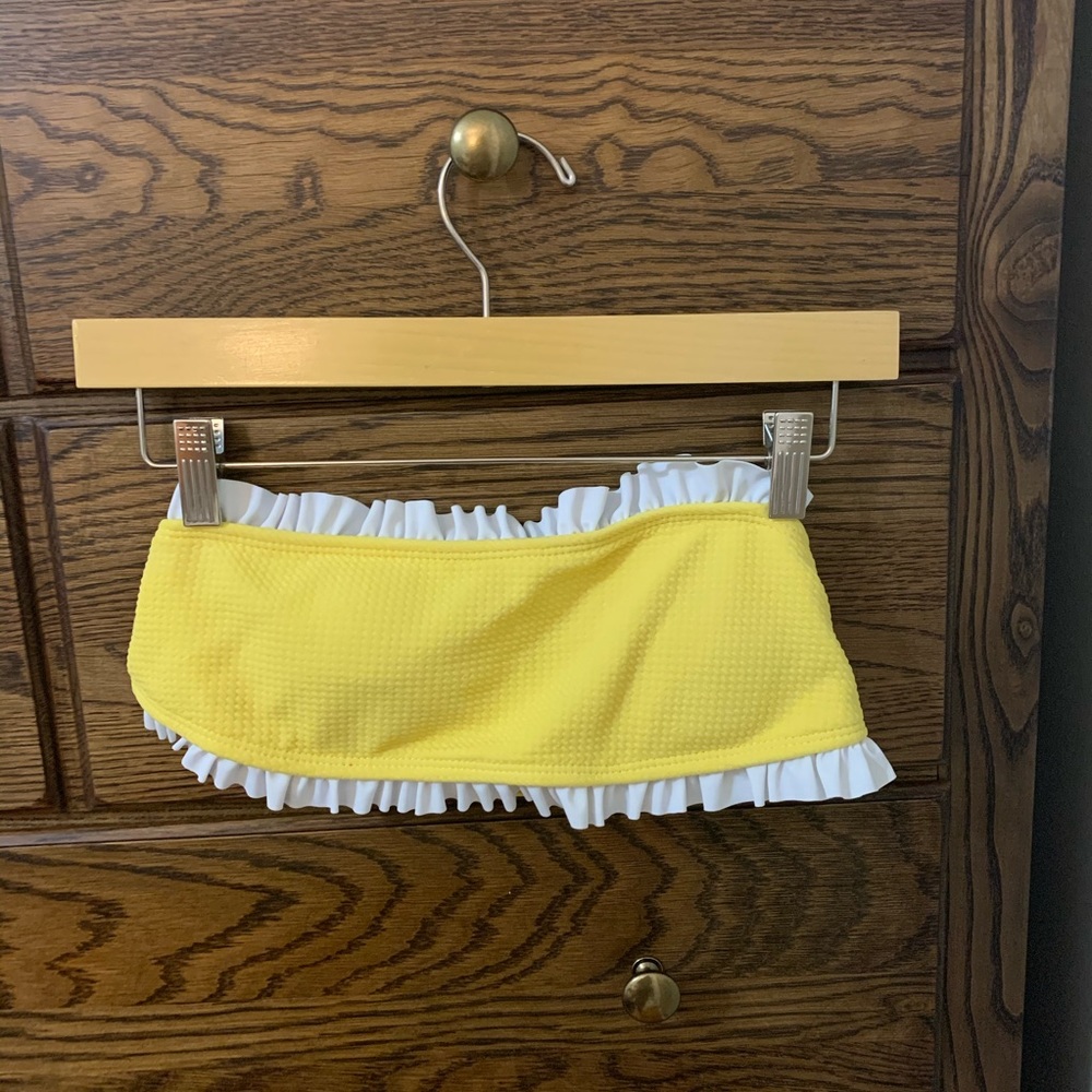 Yellow strapless zaful bikini set